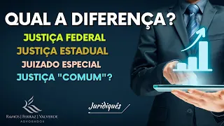 Entenda a Diferença entre Justiça FEDERAL e COMUM, Justiça ESTADUAL e JUIZADO.