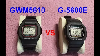 Часы Casio G-Shock GW-M5610-1ER + G-5600E-1DR сравнение.