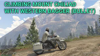 Climbing Mount Chiliad With Royal Enfield Bullet(Western Bagger) GTA 5