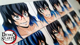 Drawing Inosuke in Different Anime Manga Styles | Demon Slayer