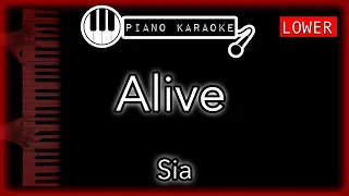 Alive (LOWER -3) - Sia - Piano Karaoke Instrumental