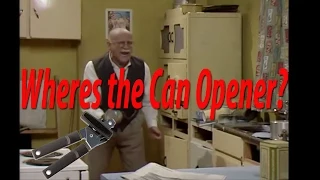 Alf Garnett rants about losing his can opener