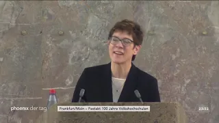Reden von Annegret Kramp-Karrenbauer und Andreas Voßkuhle zu Volkshochschulen am 13.02.19
