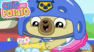 Chip and Potato | Chip de lavagem de carro | Desenhos animados para crianças