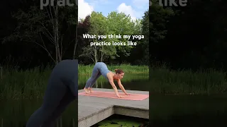 The reality of practicing yoga 😂 am I right?
