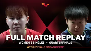 FULL MATCH | CHEN Xingtong (CHN) vs SUN Yingsha (CHN) | WS QF | #WTTSingapore 2021