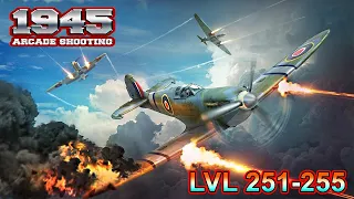 🚀🚀 1945 Air Force: Arcade Shooter games / New Update / LVL 251 - 255 / Gameplay (Android, iOS) 🚀