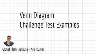 Venn Diagrams Concept Shading and Applications Test IGCSE IB Math A/A*