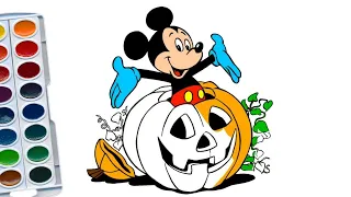 Mickey mouse halloween drawing / Happy halloween drawing