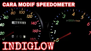 Modifikasi custom speedometer Indiglow mobil Avanza xenia lama