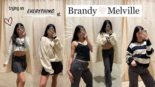 going into BRANDY MELVILLE and trying EVERYTHING on | trendy it girl haul