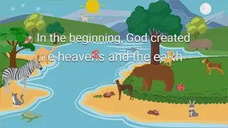 Genesis 1:1, Scripture Memory Song, in the beginning God created the heavens and the earth