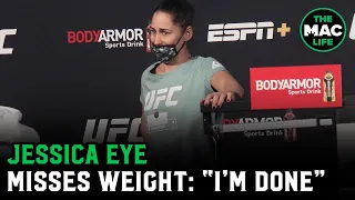 Jessica Eye misses weight for UFC main event: “I’m done guys, I don’t think I can stand”