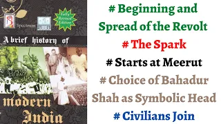 (V42) (Revolt of 1857 - Spark, Civilian Participation, Bahadur Shah Emperor) Spectrum Modern History