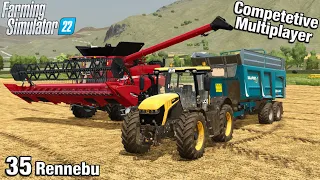 FIRST TIME USING THE NEW COMBINE Rennebu Competitive Multiplayer FS22 Ep 35