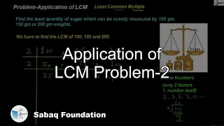 Application of LCM Problem-2, Math Lecture | Sabaq.pk |