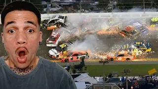New Zealand Guy Reacts To The Worst NASCAR Crashes!