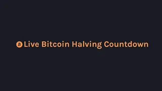 Live Bitcoin Halving Countdown