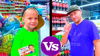 ПАПА vs МАМА. ПОКУПКИ В ЦВЕТЕ./DAD vs MOM. SHOP IN COLOR.