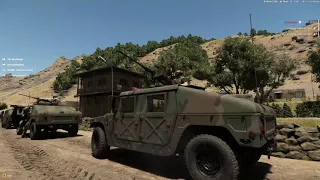 ARMA Reforger Gameplay - Intense fighting through desert mountains to locate enemy caches