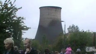 Wyburzanie chłodni kominowej Elektrociepłowni Megatem Lublin 30.07.2011