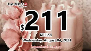 Result of Powerball on July 31, 2021 - Jackpot rises to $211 million