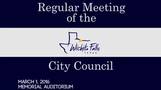 City of Wichita Falls City Council 3-1-2016