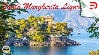 Santa Margherita Ligure - Italy | Walking Tour from Paraggi Bay to S. Margherita Beach | 4K - [UHD]