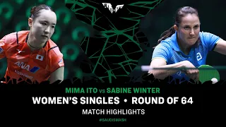 FULL MATCH | Mima ITO vs Sabine WINTER | WS R64 | #SaudiSmash 2024