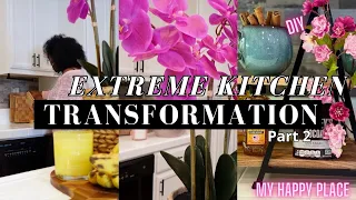 DIY Extreme Kitchen Makeover on a Budget... Reveal Pt. 2 | Decorate with me | Dream Kitchen