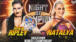 SmackDown Women’s Champion Rhea Ripley vs  Natalya | Night Of Champions | WWE 2K23