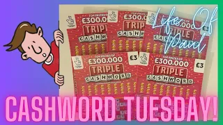 £15 of Cashword Tripler Scratch Cards. Let's give them a try and see how they do!