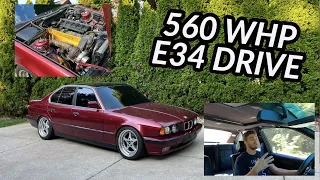 What to Expect From a 560WHP Turbo BMW E34 | Driving Impressions and Status Report