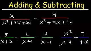 Adding and Subtracting Rational Expressions With Unlike Denominators