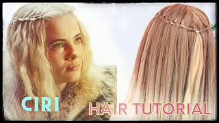 CIRI HAIR TUTORIAL | THE WITCHER | SEASON 2 E 8 " FAMILY | DIY EASY WATERFALL DUTCH BRAID HAIRSTYLE