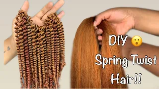DIY Spring/Passion Twist Hair Out of Braiding Hair