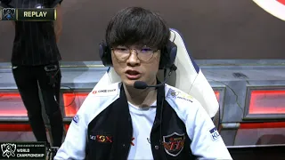 Faker hand shaking vs G2 @ Worlds 2019