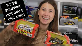 WIFE'S SURPRISE SLOT CAR PURCHASE DELIVERY UNBOXING, SCALEXTRIC AND SCX