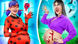 Ladybug Grávida VS Vampira Grávida! Como se Tornar um Vampiro