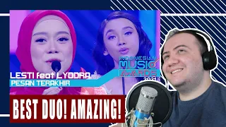 BEST DUO! LESTI feat LYODRA - PESAN TERAKHIR  INDONESIAN MUSIC AWARDS 2021 - TEACHER PAUL REACTS