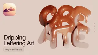 Create Clean Text & Liquid Drips Using Nomad Sculpt | iPad Illustration