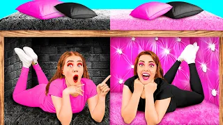 Secret Rooms Under The Bed | Rich VS Broke Challenge by TeenChallenge