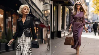 Beautiful street style. Cozy Elegance. How to Dress  Elegant and Well. Warm October in London.