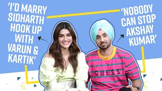 Kriti Sanon and Diljit Dosanjh's RAPID FIRE on Deepika, Salman, Alia, Varun, Kartik | Arjun Patiala