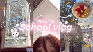 *REALISTIC* School day vlog 🗓️| Study sesh , Library 📚, class