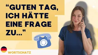 📞Telefonieren auf Deutsch | 20 SÄTZE für mehr Sicherheit am Telefon | Wortschatz