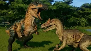 Acrocanthosaurus vs T-Rex, I-Rex, Giga, Carcha, Spinosaurus, Indoraptor, Spinoraptor & Allosaurus