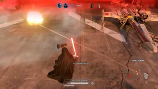 Battlefront 2 Big standing Rey w powietrzu xD