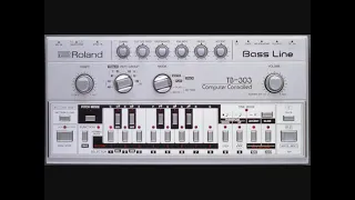 Roland TB-303- Cyber Acid Techno!(Roland TR-606,909)(Slow version)