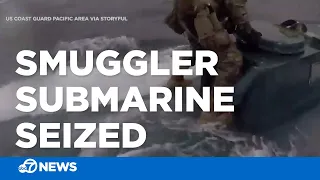 Coast Guard dramatically intercepts drug-loaded submarine